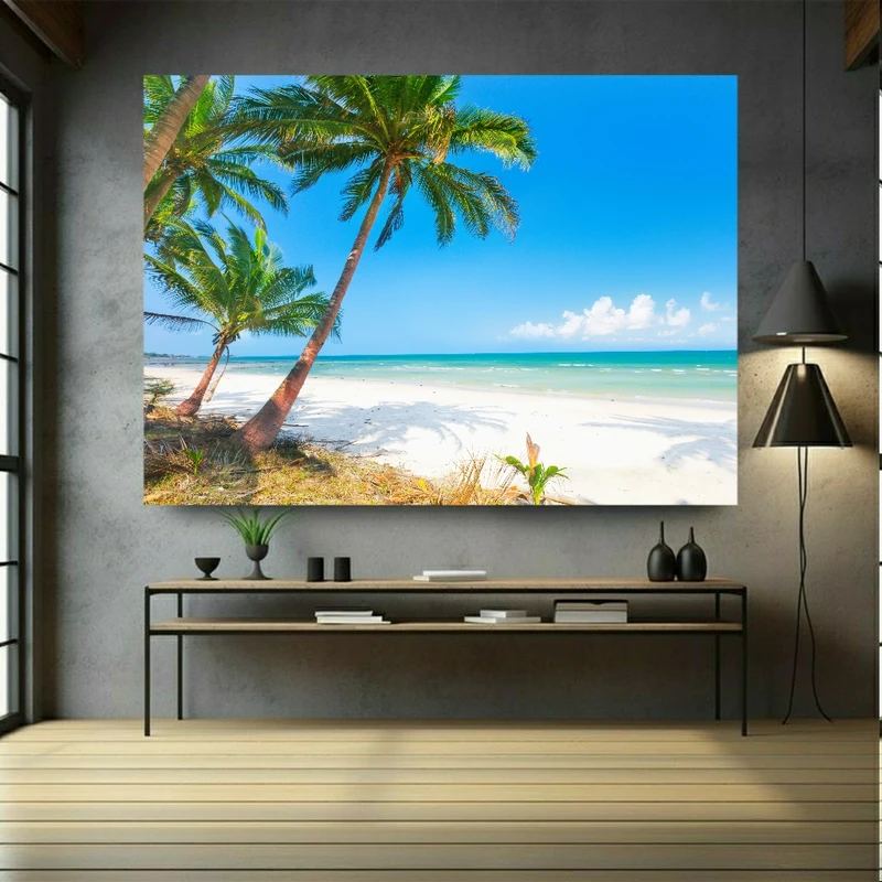 پوستر پارچه ای طرح ساحل آرامش کد BK1491