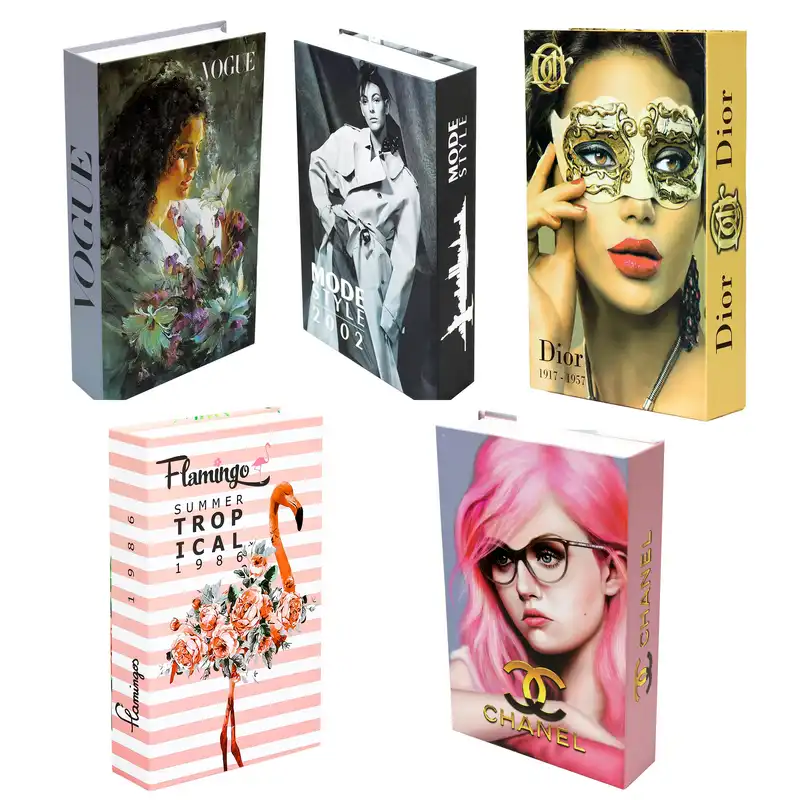 جعبه دکوری مدل کتاب دکوراتیو کد VUG DR PNK 510 مجموعه پنج عددی