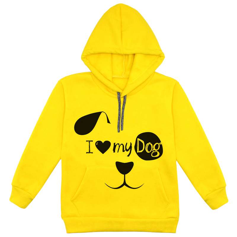 هودی پسرانه مدل پاندا F48 رنگ زرد