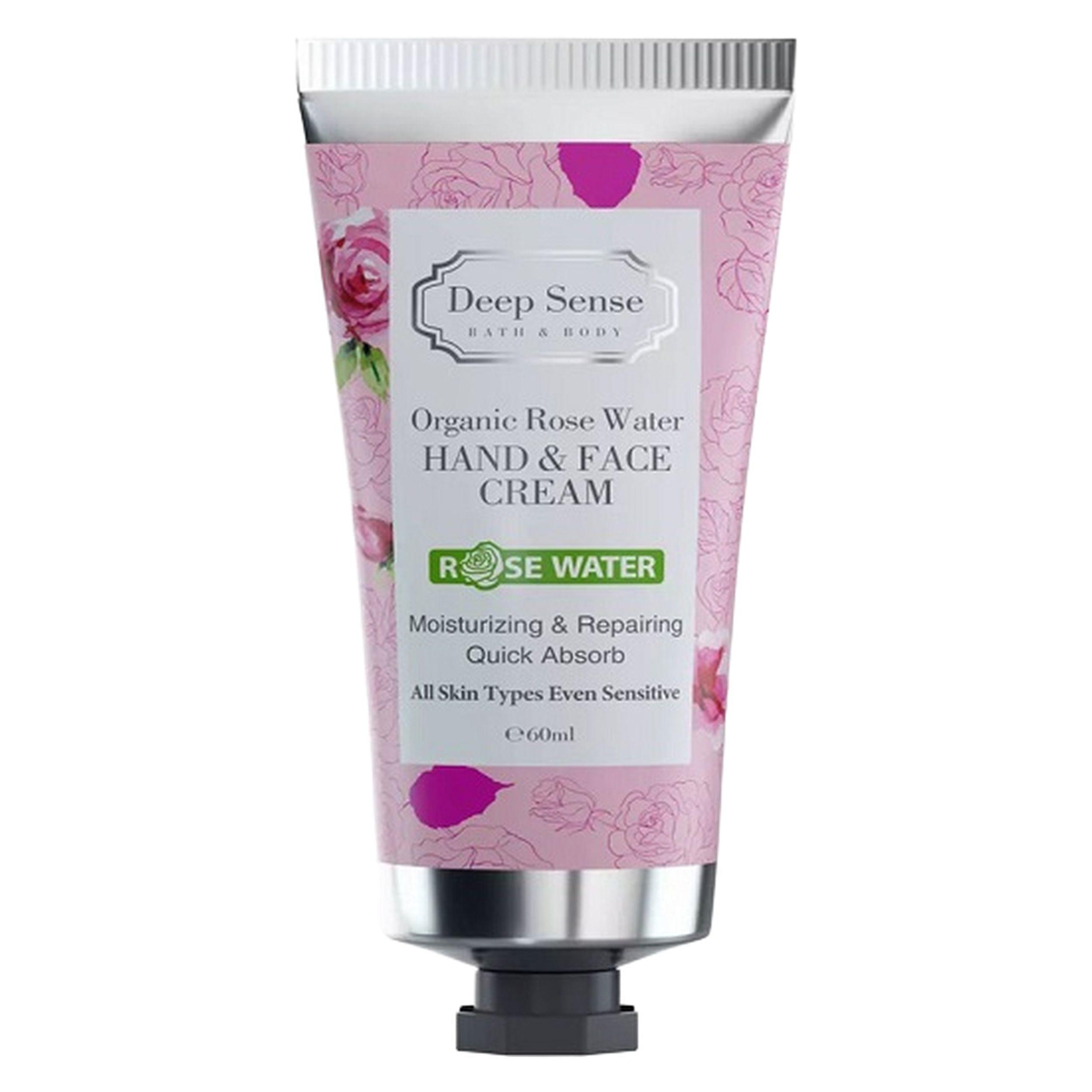 کرم مرطوب‌کننده دیپ سنس مدل ROSE WATER حجم 60 میلی‌لیتر