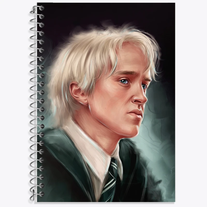 دفتر زبان 50 برگ خندالو مدل سه خط طرح  مالفوی هری پاتر کد F853