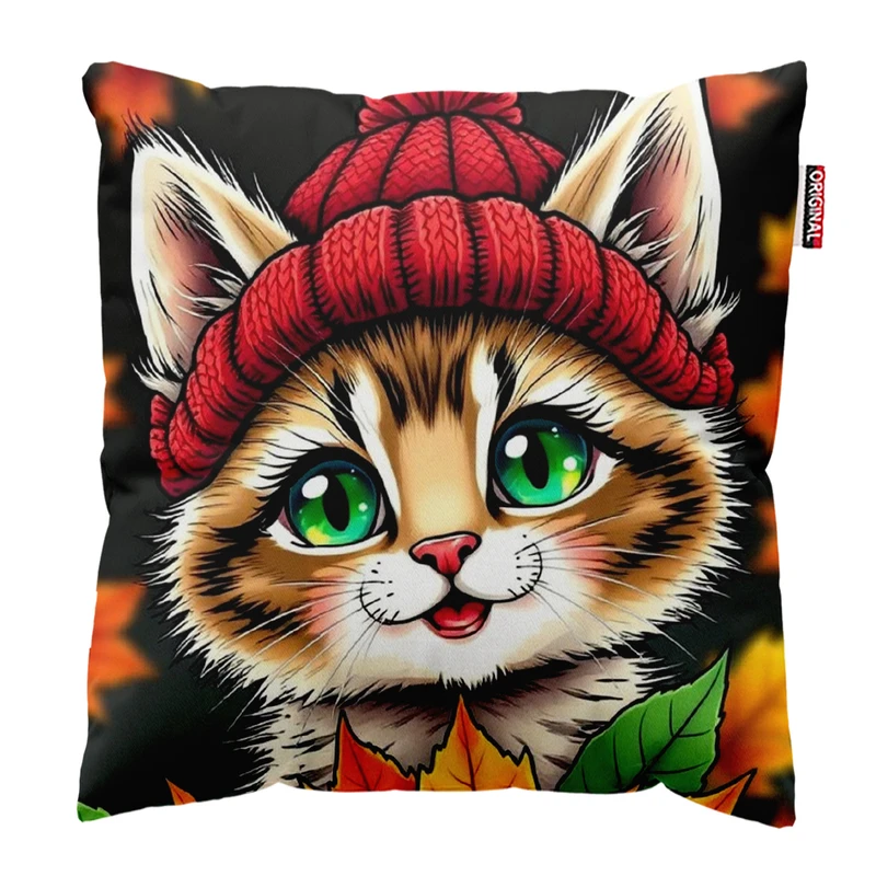 کوسن پاد آفرین مدل گربه کیوت بامزه فانتزی کد PK302025 سایز 30*30 سانتی متر