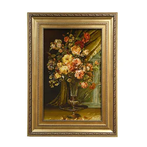 تابلو فرش دستباف مدل گل تلخ کد 980