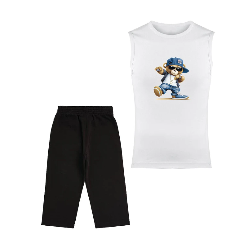 ست تاپ و شلوارک مردانه مدل TAP1M طرح تدی