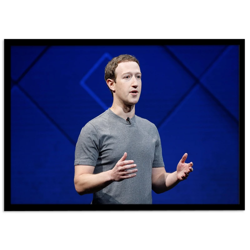 تابلو نوری بکلیت طرح مارک زاکربرگ Mark Zuckerberg مدل لایت باکس B-s1945