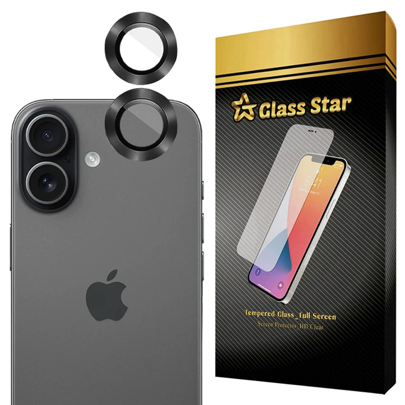 محافظ لنز دوربین فلزی گلس استار مدل GRIN مناسب برای گوشی موبایل اپل iPhone 17