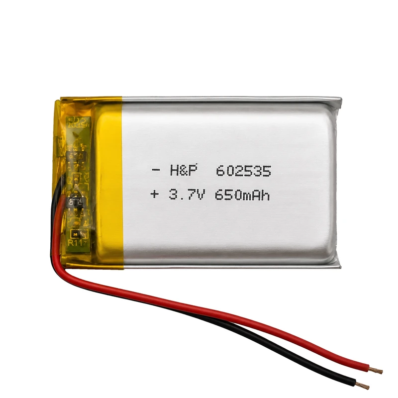 باتری لیتیومی قابل شارژ مدل H&P-602535 ظرفیت 650 میلی آمپر ساعت