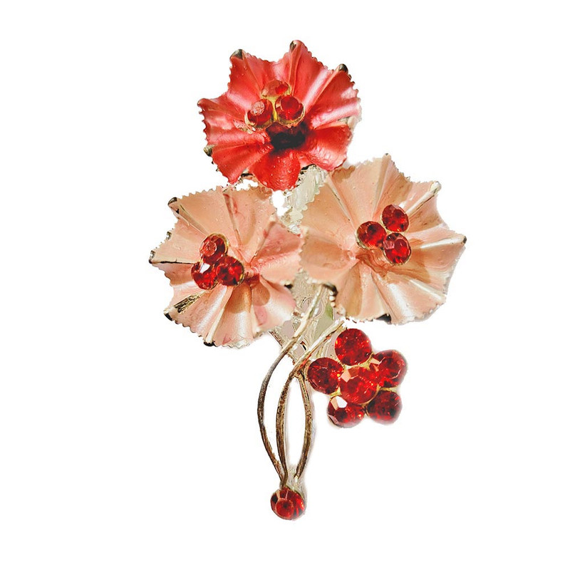 گل سینه دخترانه نیک ثمر مدل دسته گل فلزی