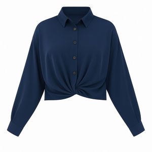 شومیز آستین بلند یقه برگردان زنانه مدل R34