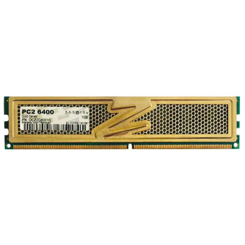 رم دسکتاپ DDR2 تک کاناله 800 مگاهرتز CL5 او سی زد مدل PC2-6400 ظرفیت 1 گیگابایت