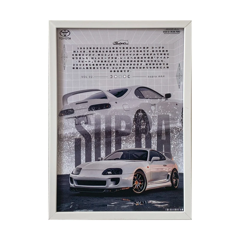 تابلو مدل دکوراتیو طرح ماشین تویوتا سوپرا (supra) کد 1078