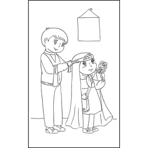 کاغذ رنگ آمیزی طرح خواهر برادری بسته 50 عددی