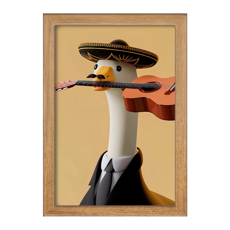 تابلو خندالو مدل اردک نوازنده کد F10059