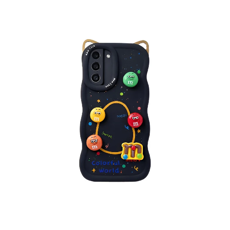 کاور مدل سولید طرح m&m مناسب برای گوشی موبایل سامسونگ Galaxy S23FE 