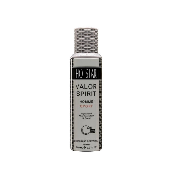 اسپری دئودورانت مردانه هات استار مدل Valor Spirit حجم 200 میلی لیتر اسپری دئودورانت مردانه هات استار مدل Valor Spirit حجم 200 میلی لیتر