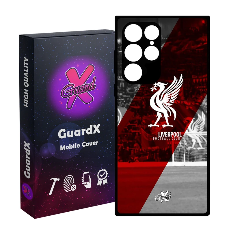 کاور گارد ایکس طرح Liverpool مدل Glass10045 مناسب برای گوشی موبایل سامسونگ Galaxy S23 Ultra