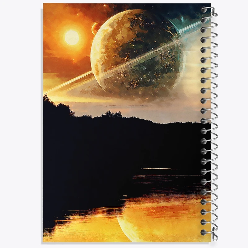 دفتر ژورنال نویسی 50 برگ خندالو مدل نقطه ای طرح فضایی کد F1171