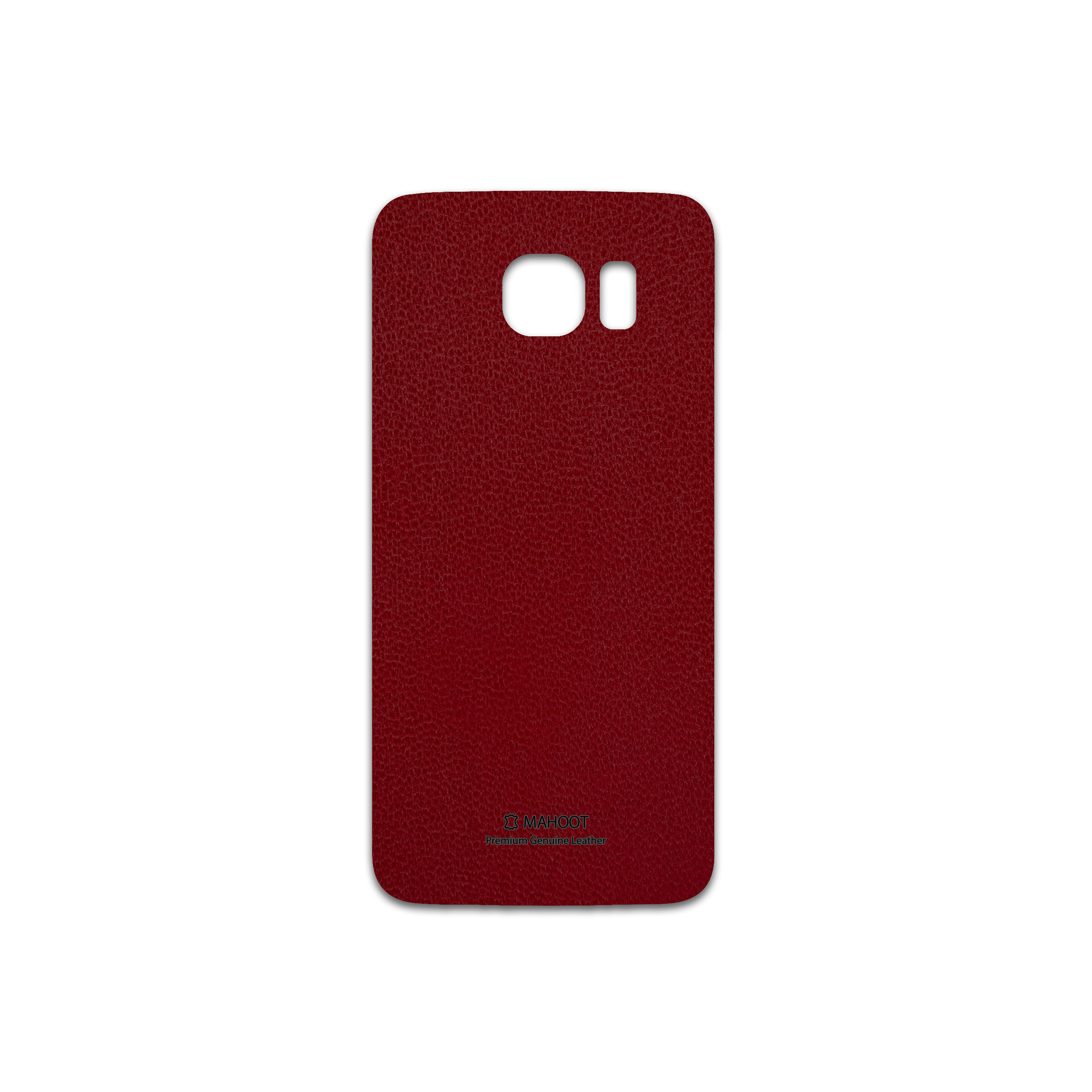 برچسب پوششی ماهوت مدل Red-Leather مناسب برای گوشی موبایل سامسونگ Galaxy S6