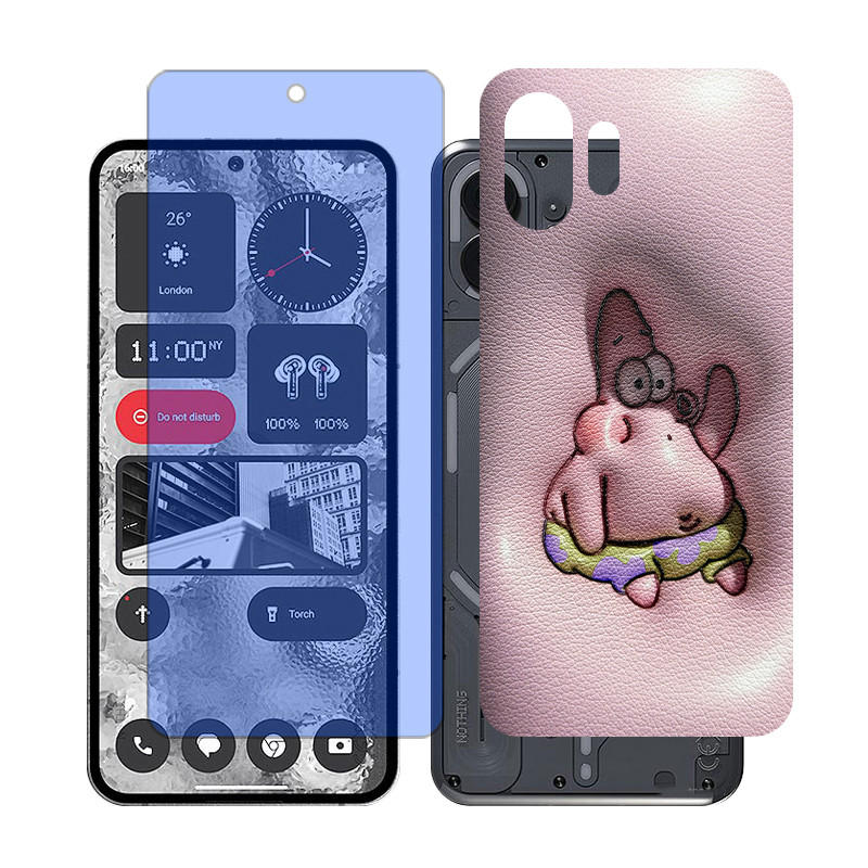 محافظ صفحه نمایش مات آنتی بلو گلس مدل Together مناسب برای گوشی موبایل ناتینگ Phone 2 به همراه برچسب پوششی پشت گوشی