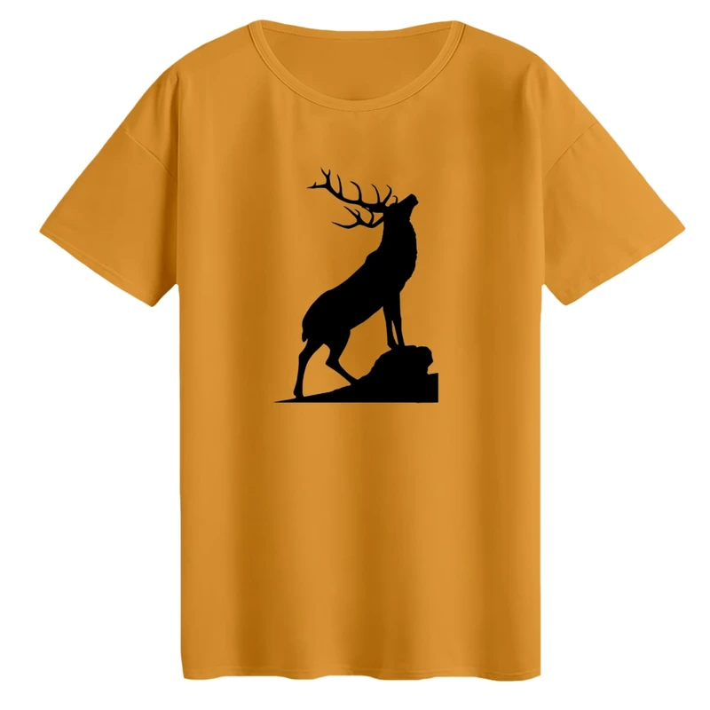 تی‌شرت لانگ آستین کوتاه زنانه مدل گوزن کد۵