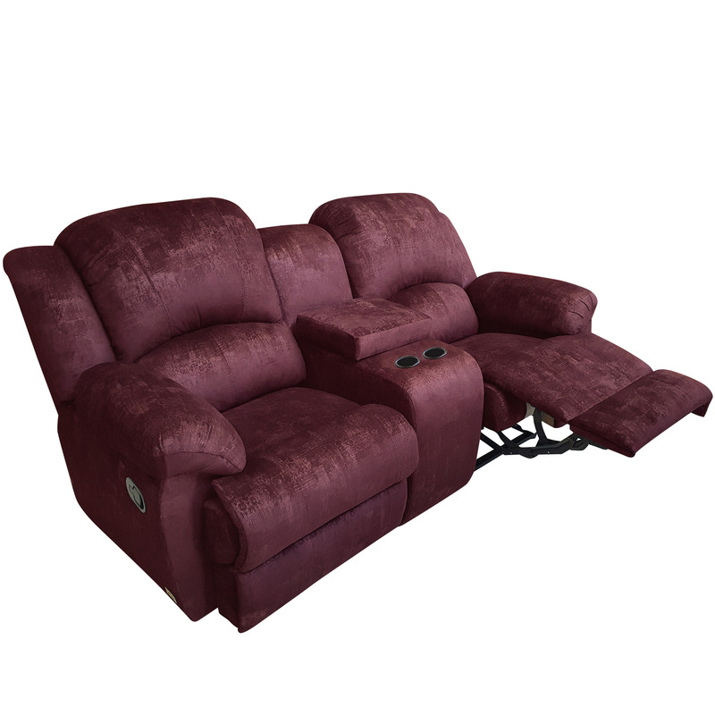 مبل دونفره آقای تشک مدل ریلکسی مکانیکی کد C2 به همراه کنسول