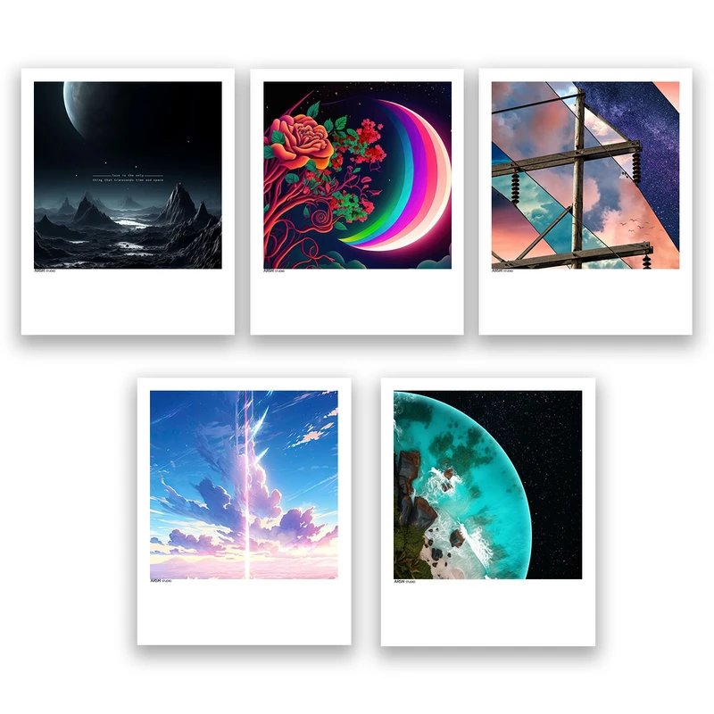 آویز تزیینی عرش مدل فانتزی منظره کد Asa287 مجموعه پنچ عددی 