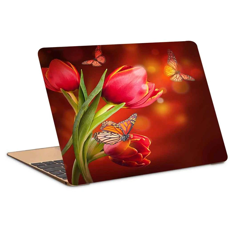 استیکر لپ تاپ طرح نقاشی گل لاله مدل P-241 مناسب برای لپ تاپ 15.6 اینچ 