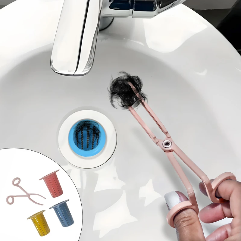 فیلتر کفشوی و موگیر حمام مدل دونارو مجموعه 4 عددی