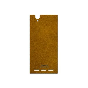 MAHOOT Brown-Chamois-Leather Cover Sticker for Sony Xperia T2 Ultra