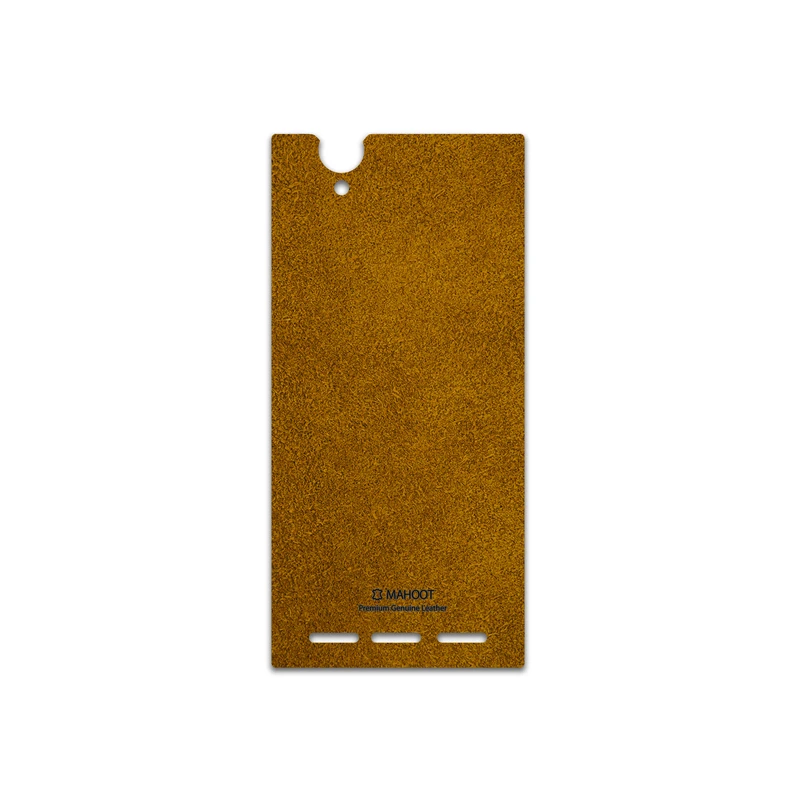 برچسب پوششی ماهوت مدل Brown-Chamois-Leather مناسب برای گوشی موبایل سونی Xperia T2 Ultra