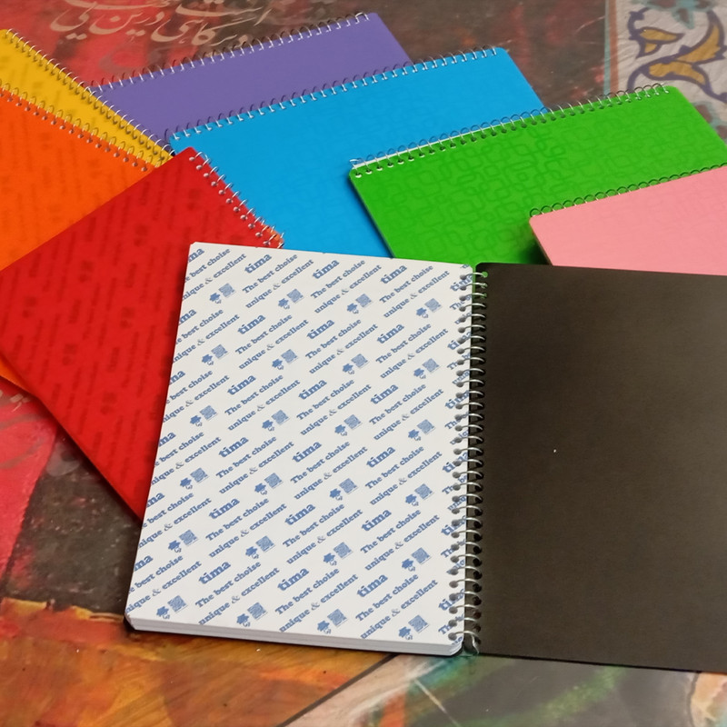 دفتر مشق 100 برگ تیما مدل آساک مجموعه 8 عددی