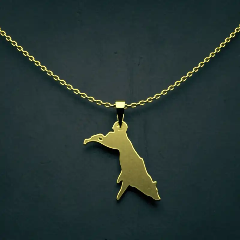 گردنبند طلا 18 عیار زنانه مدوپد مدل سگ کد J3-1-1265