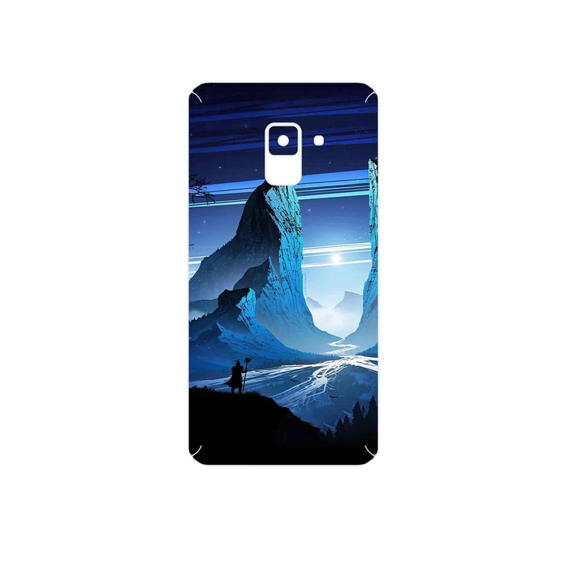 برچسب پوششی ماهوت مدل Blue Mountains Digital Art مناسب برای گوشی موبایل سامسونگ Galaxy A8 2018