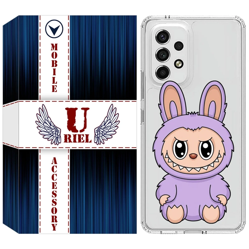 کاور یوریل قاب مدل Clear کد 130 طرح لبوبو مناسب برای گوشی موبایل سامسونگ Galaxy A72