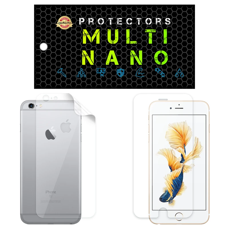 محافظ صفحه نمایش مولتی نانو مدل X-SFT مناسب برای گوشی موبایل اپل iPhone 6 Plus به همراه محافظ پشت