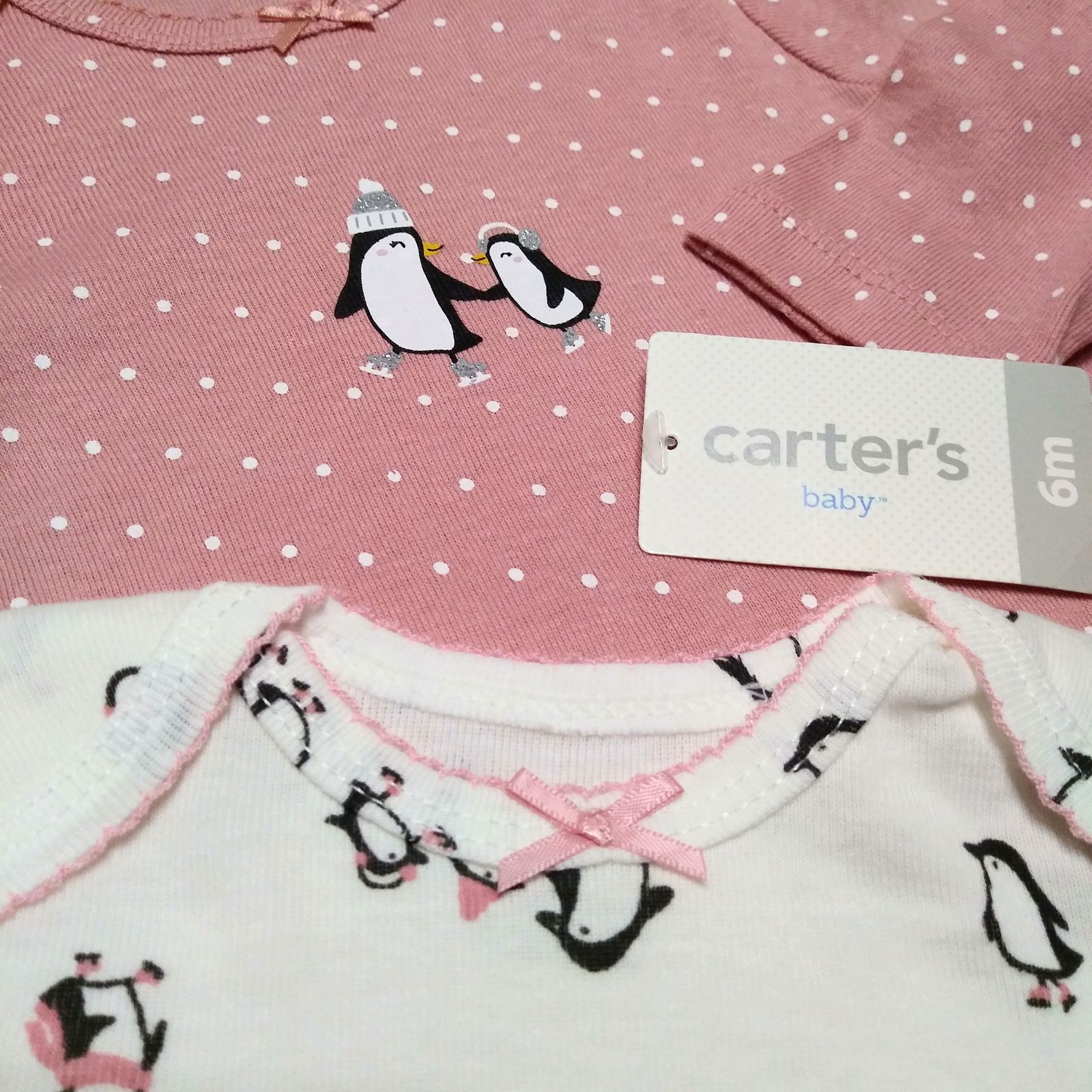 ست 3 تکه لباس نوزادی دخترانه کارترز طرح Penguin کد M617 -  - 7