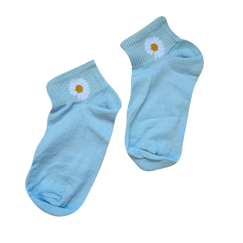 جوراب ساق کوتاه زنانه مدل بابونه کد 146