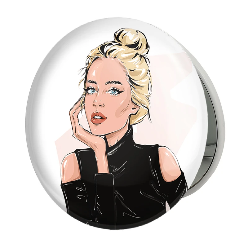 آینه جیبی خندالو طرح دختر قوی Girl Power مدل تاشو کد 28925