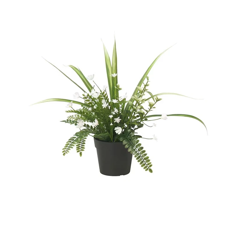 گلدان به همراه گل مصنوعی ایکیا مدل FEJKA کد 716.75