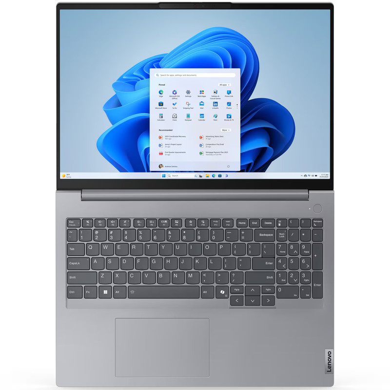 لپ تاپ 16 اینچی لنوو مدل ThinkBook 16 G7 IML-Core Ultra 5 125U-32GB DDR5-1TB SSD-IPS-Backlit-Fingerprint - کاستوم شده