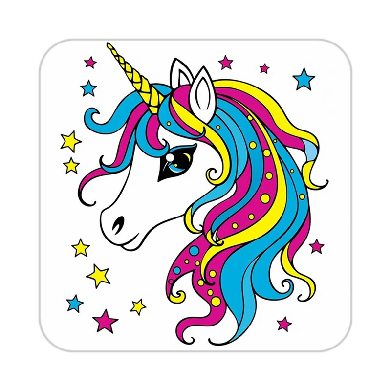 زیر لیوانی کاکتی طرح اسب تک شاخ و یونیکورن مدل mp30140