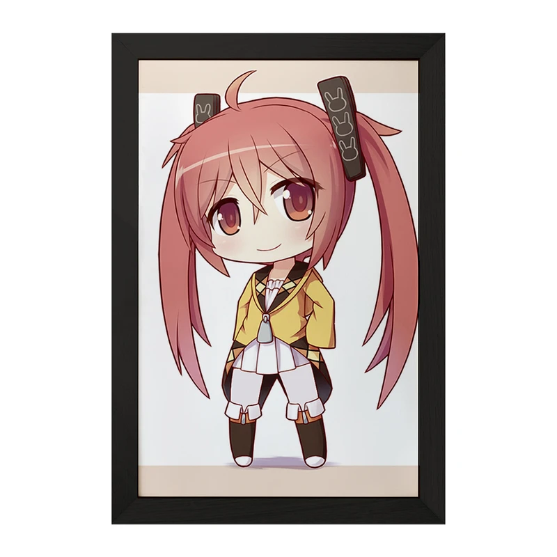 تابلو خندالو مدل انجو و هانزاکی انیمه گلوله سیاه کد 35841