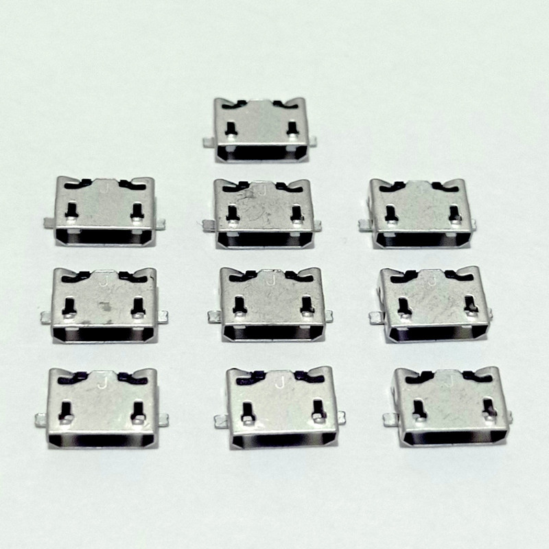 سوکت شارژ مدل micro USB 5pin flat مجموعه ده عددی