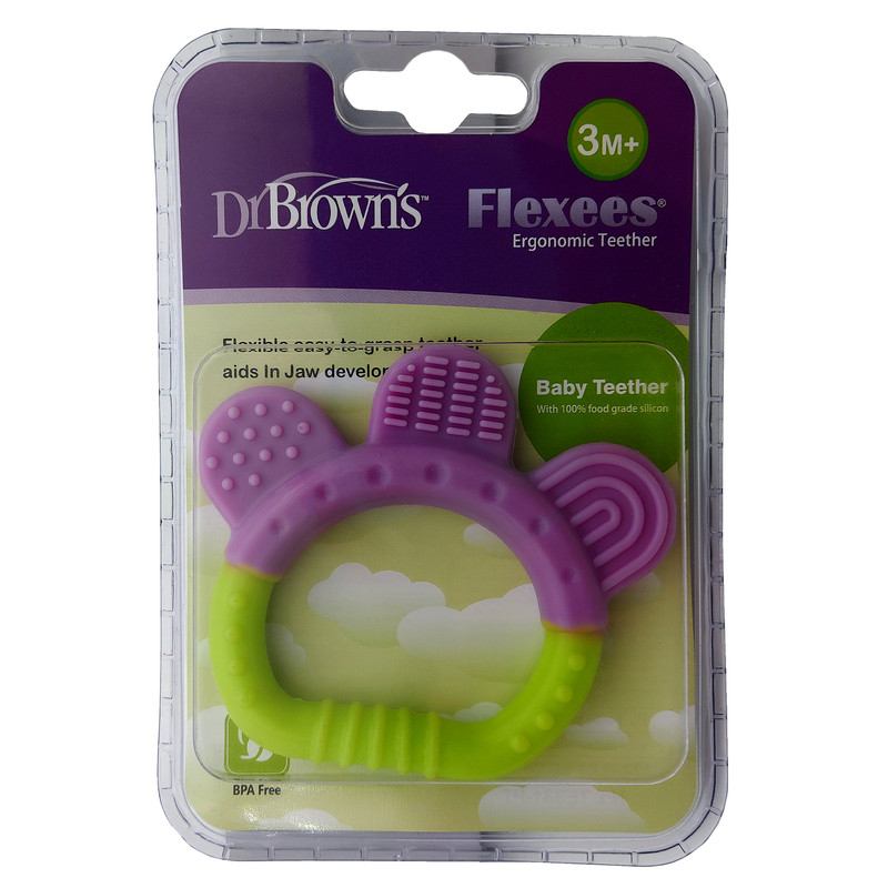 دندان گیر کودک دکتر براونز طرح خرس مدل Flexees دندان گیر کودک دکتر براونز طرح خرس مدل Flexees