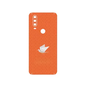 MAHOOT Minimalist origami bird Cover Sticker for Motorola One Action