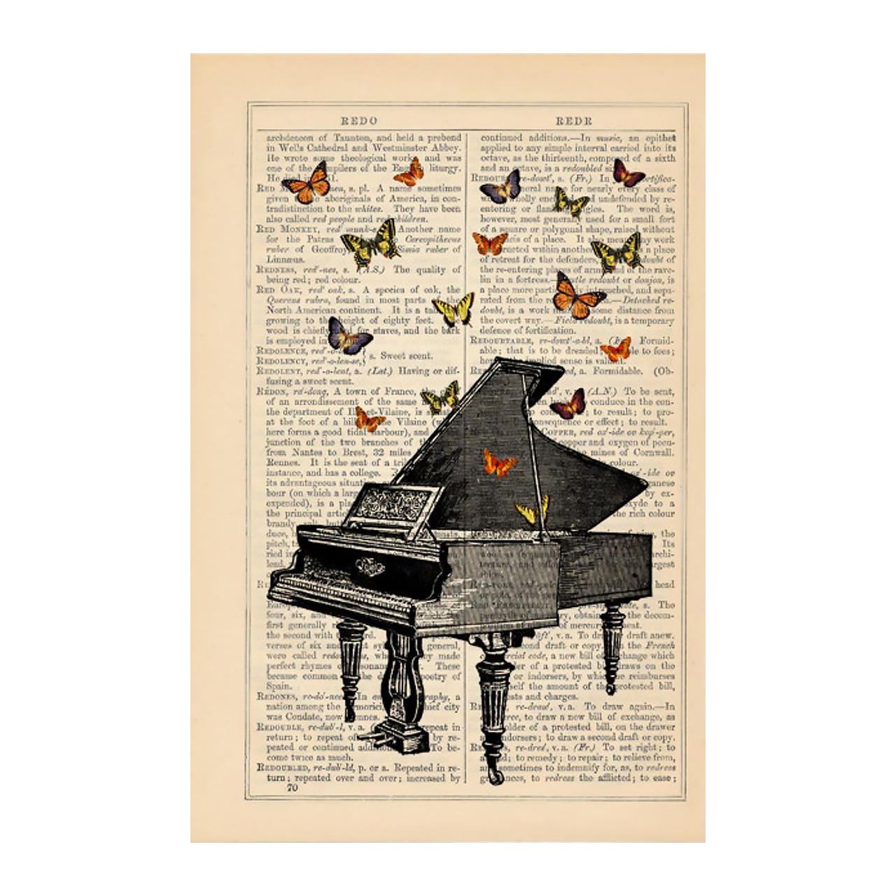کارت پستال ماهتاب طرح پیانو کد 2916