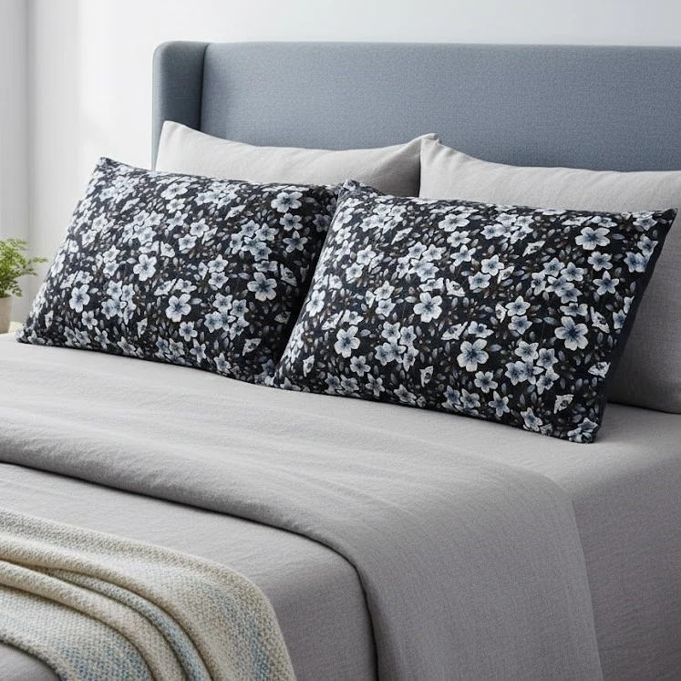 رو بالشی مدل گلباران سایز 50*70 سانتی متر بسته دو عددی