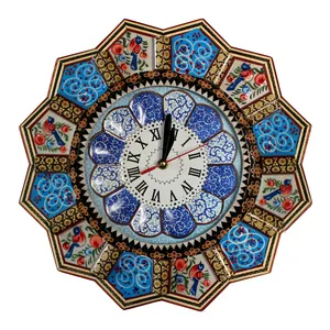 ساعت دیواری خاتم کاری مدل مهتاب