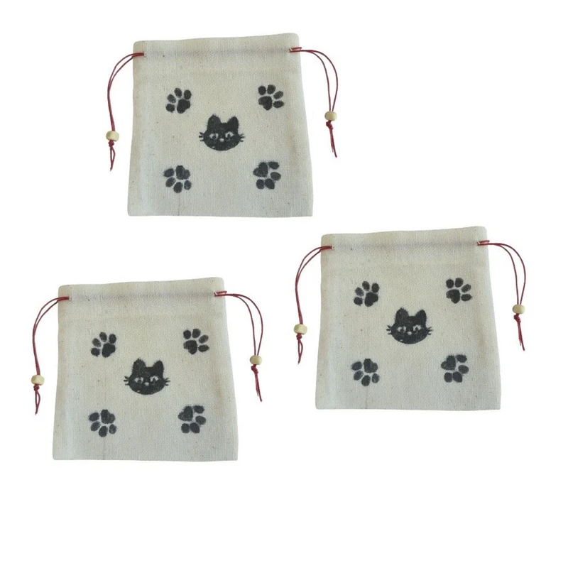 کیسه هدیه مدل نقاشی گربه و پنجول بسته 3 عددی