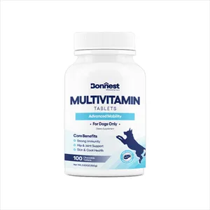 قرص مکمل سگ بونست مدل مولتی ویتامین وزن ۱۰۰ گرم